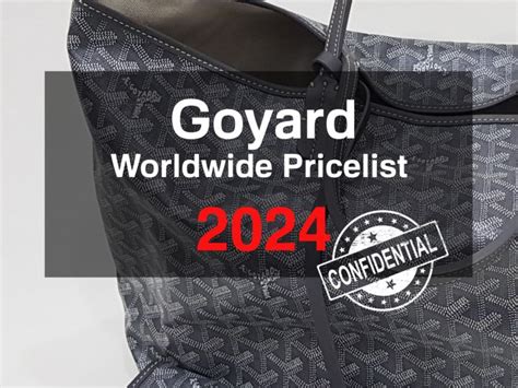 goyard preise 2021|2024 Goyard prices.